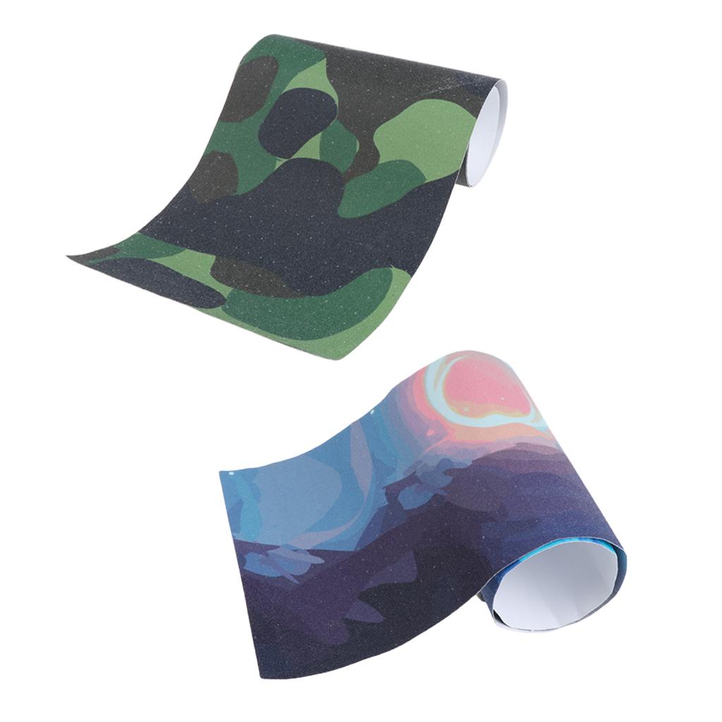 2 Pieces Skateboard Deck Sandpaper Grip Tape Griptape Sheet 84 x 23cm
