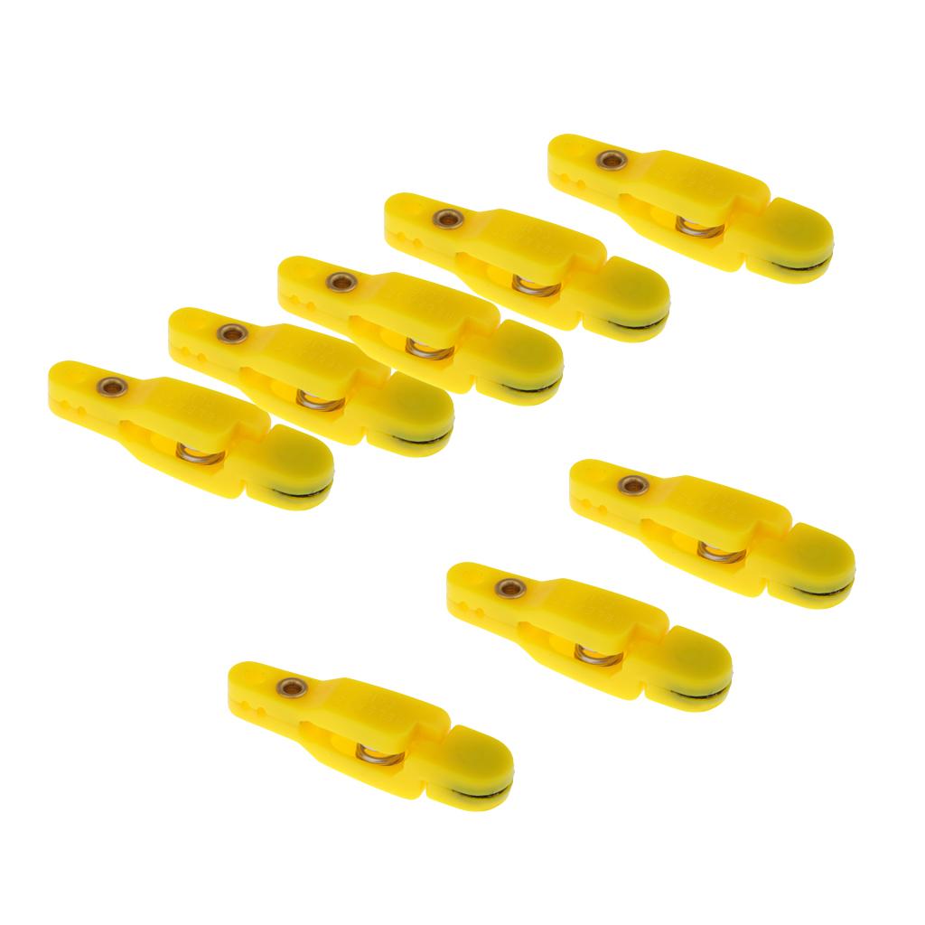 8pcs Snap Release Clip for Weight, Planer Board, Kite, Heavy Tension Yellow