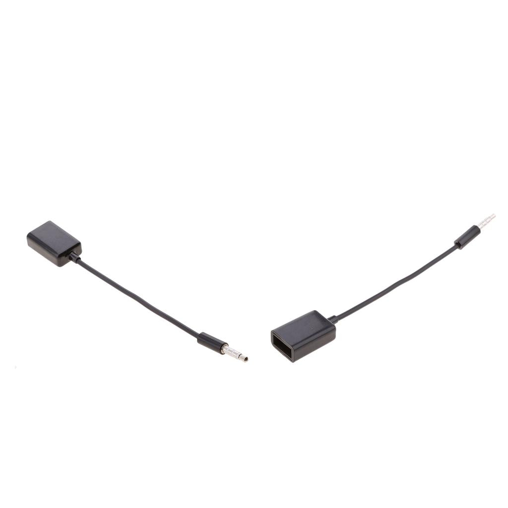 2Pieces 3.5mm Male AUX Audio Plug Jack to USB 2.0 Female Converter Cable