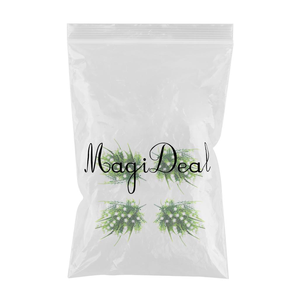 4x Artificial Plastic Simulation Gypsophila Flower Home Wedding Decor White