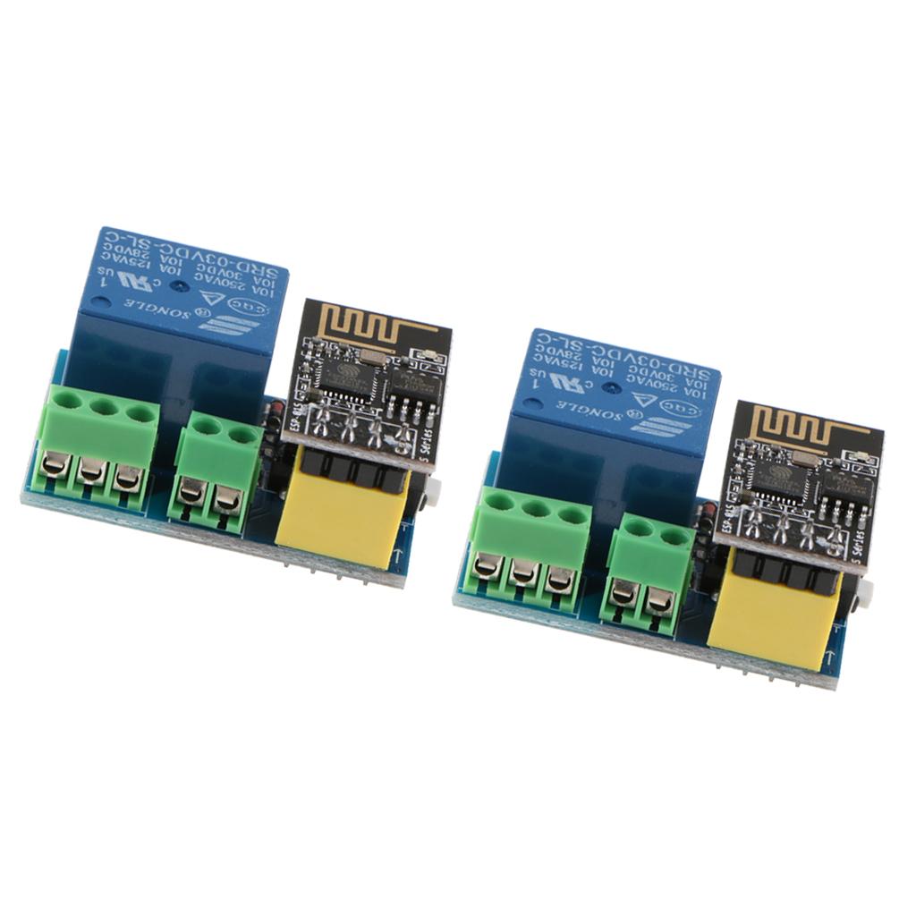 2Pc ESP8266 ESP-01S WiFi Relay Module Things Smart Home Remote Control Swith