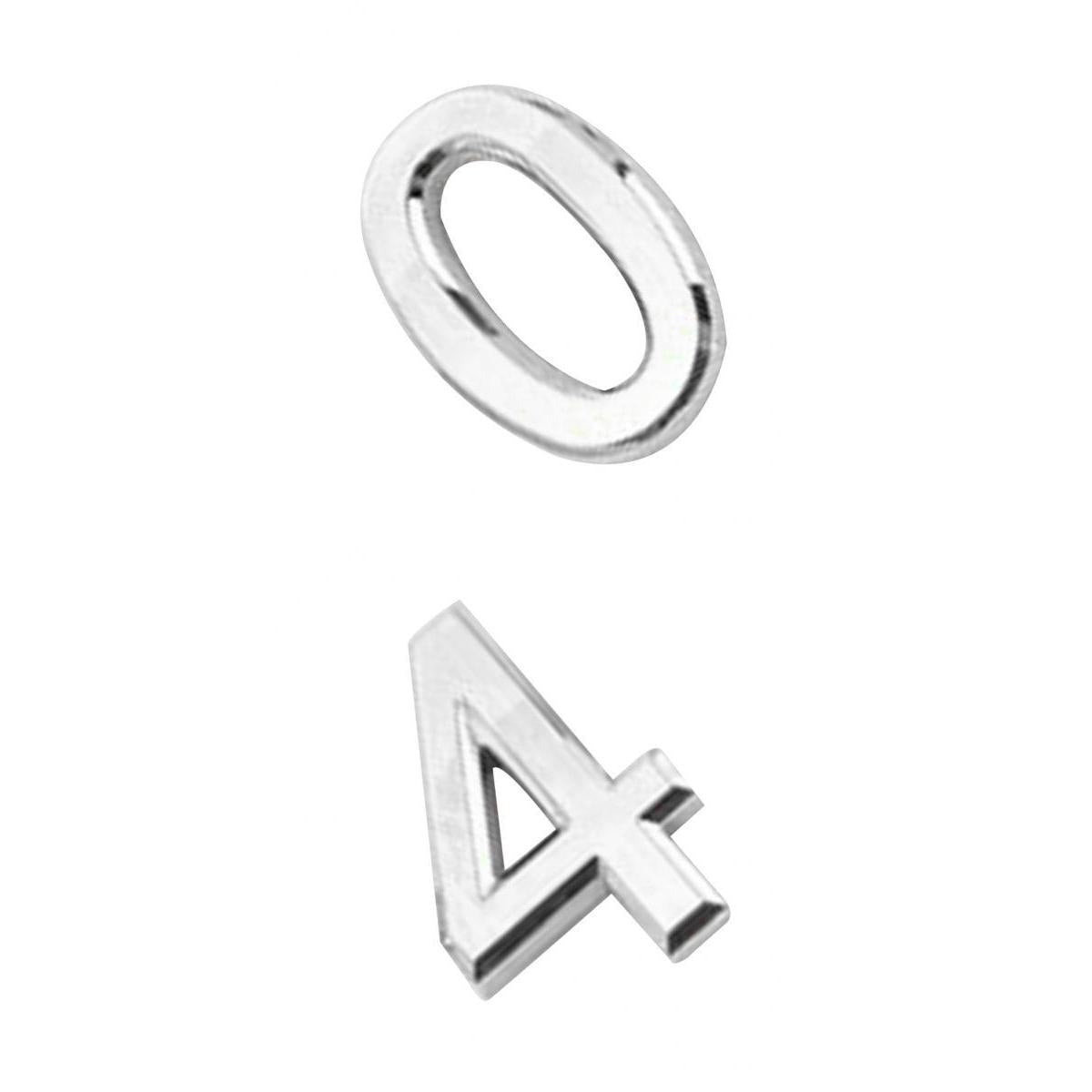 2pcs Silver Plastic Self-Adhesive Sticky Home Hotel Office Door Number Signs