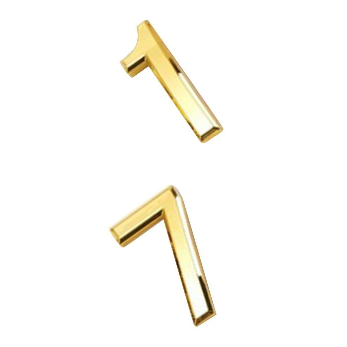2pcs Gold Plastic Self-Adhesive Sticky Home Hotel Office Door Number Sign