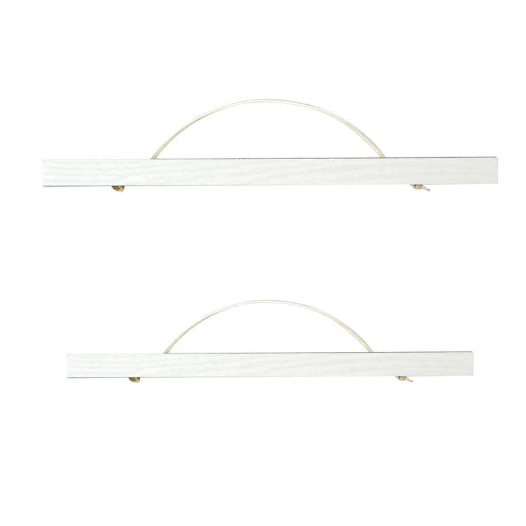 2pcs Magnet Wooden Picture Frame DIY Photo Poster Painting Hanger White