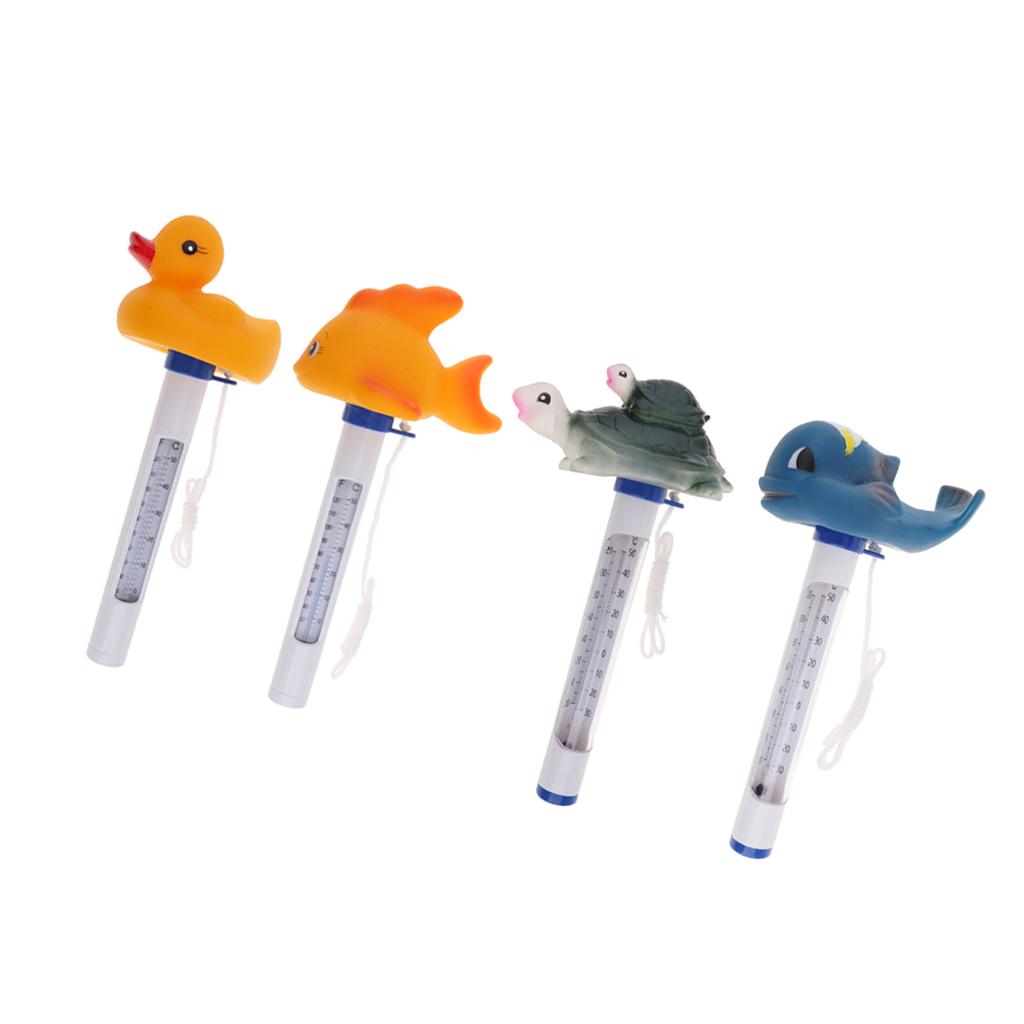4Pcs Pool&Spas Thermometer Floating Swimming Water Temperature with Rope