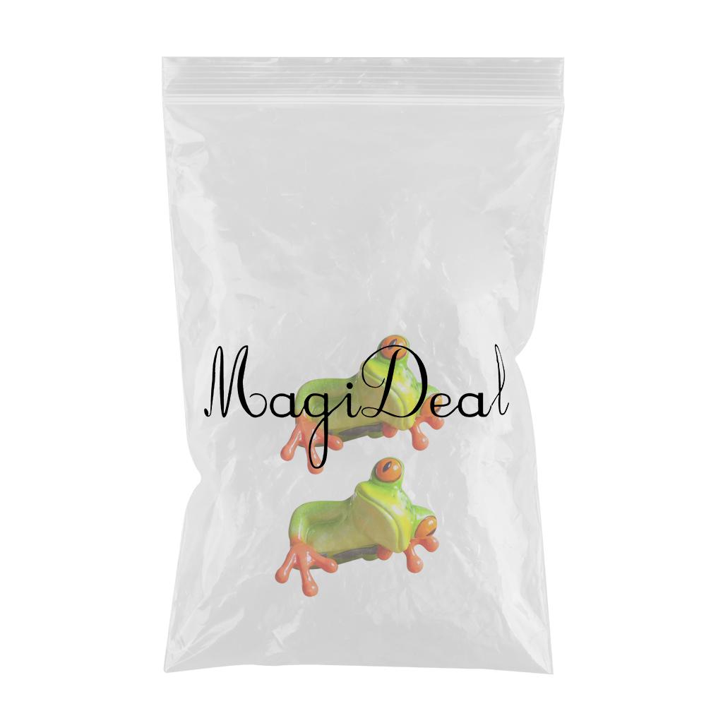 2x Resin Creative 3D Craft Frog Figurine Office Desk Computer Decoration