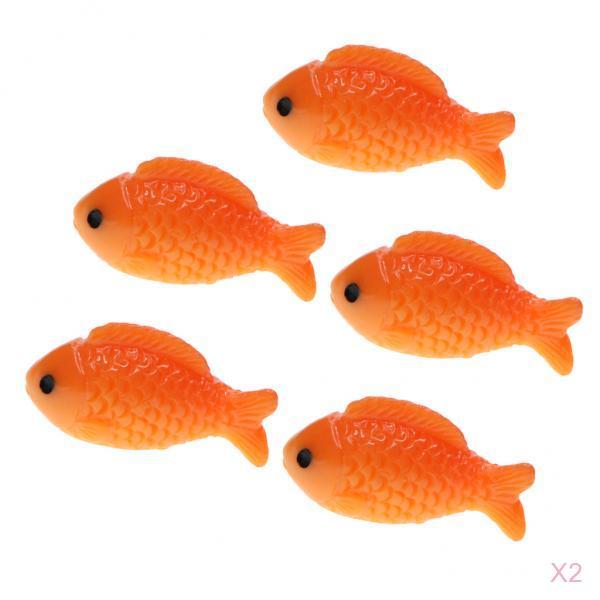 10pcs Micro Landscape Decoration Fish Miniature Fairy Garden Bonsai Craft