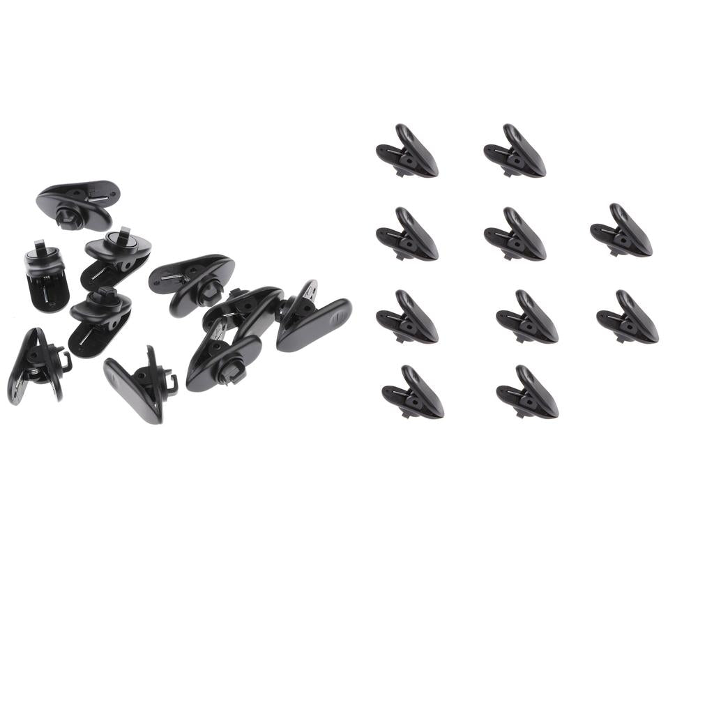 20 Pieces Lavalier Mic Earphone Headset tidy line Cable collar clip Black