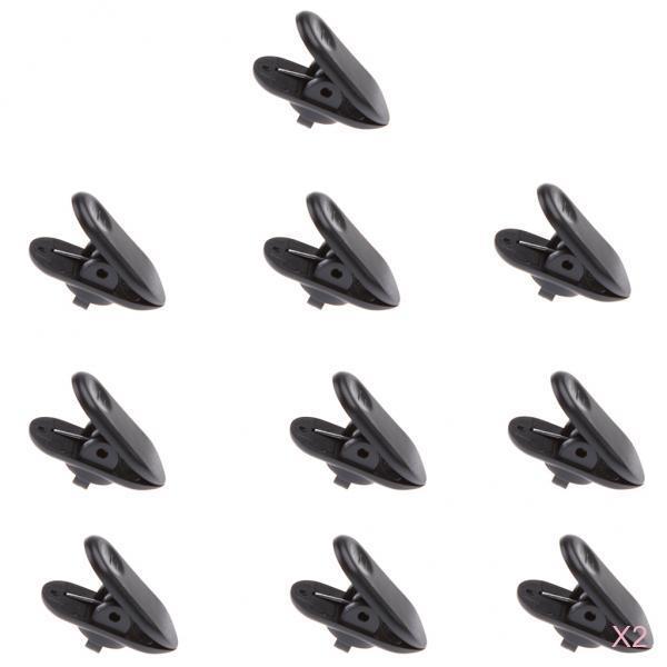 20 Pieces Lavalier Mic Earphone Headset tidy line Cable collar clip Black