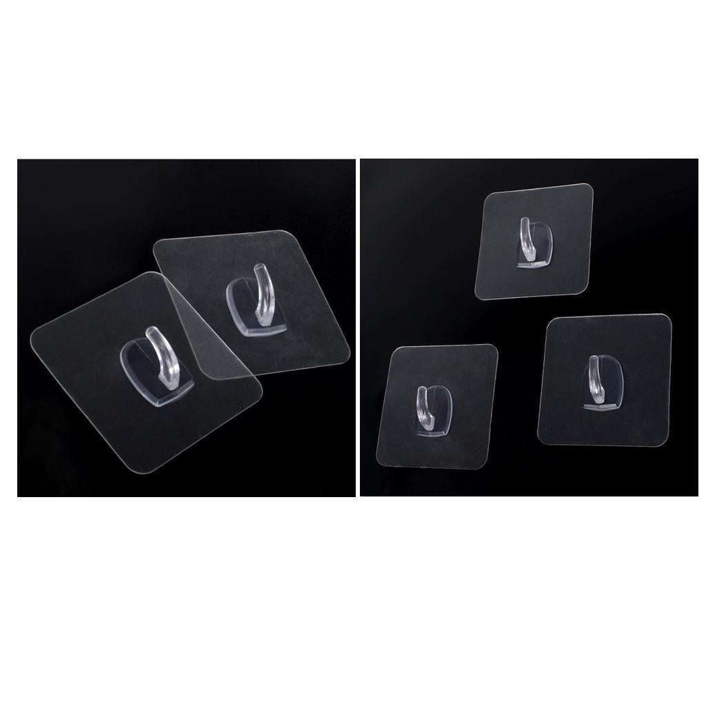 5pcs Traceless Wall Hook Adhesive Hook Sticky Clothes for Bathroom Kitchen