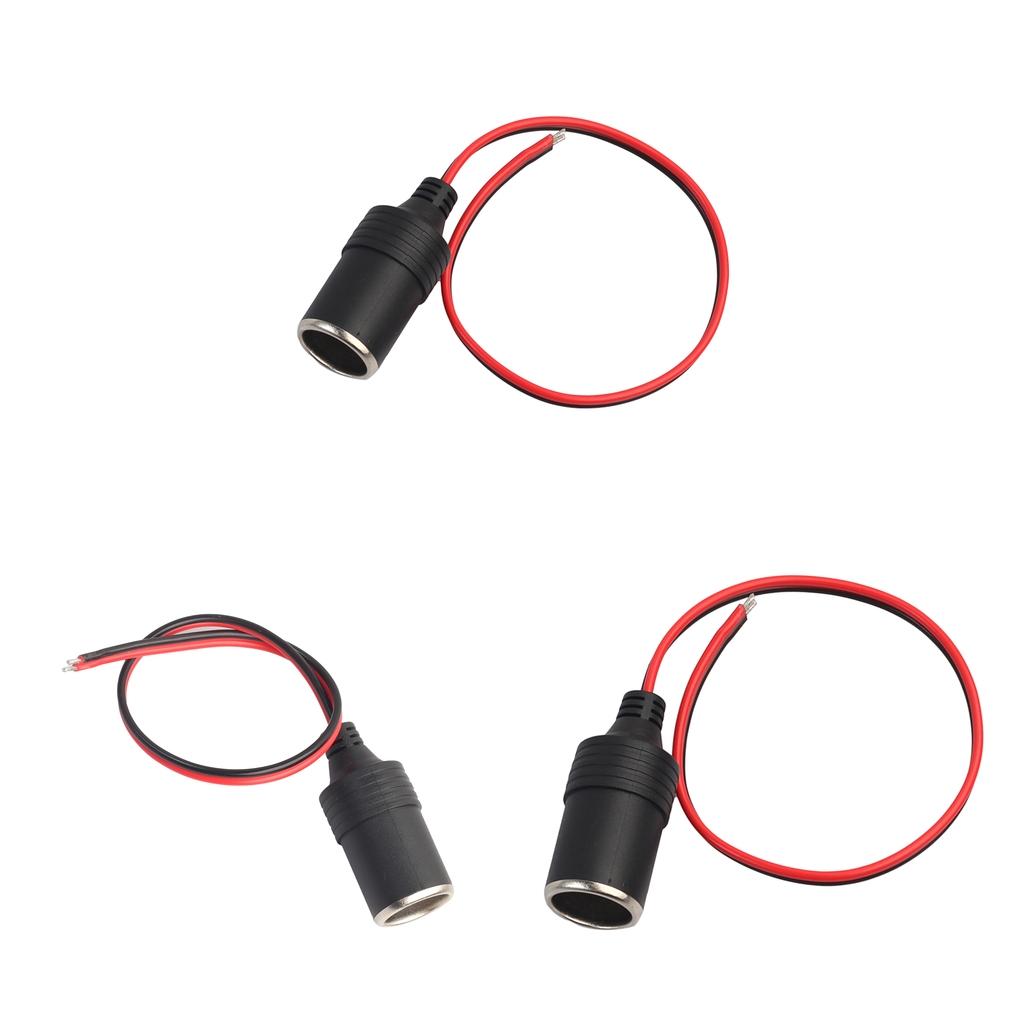 3Pieces 12V 120W Car Female Cigarette Lighter Power Plug Socket Connector