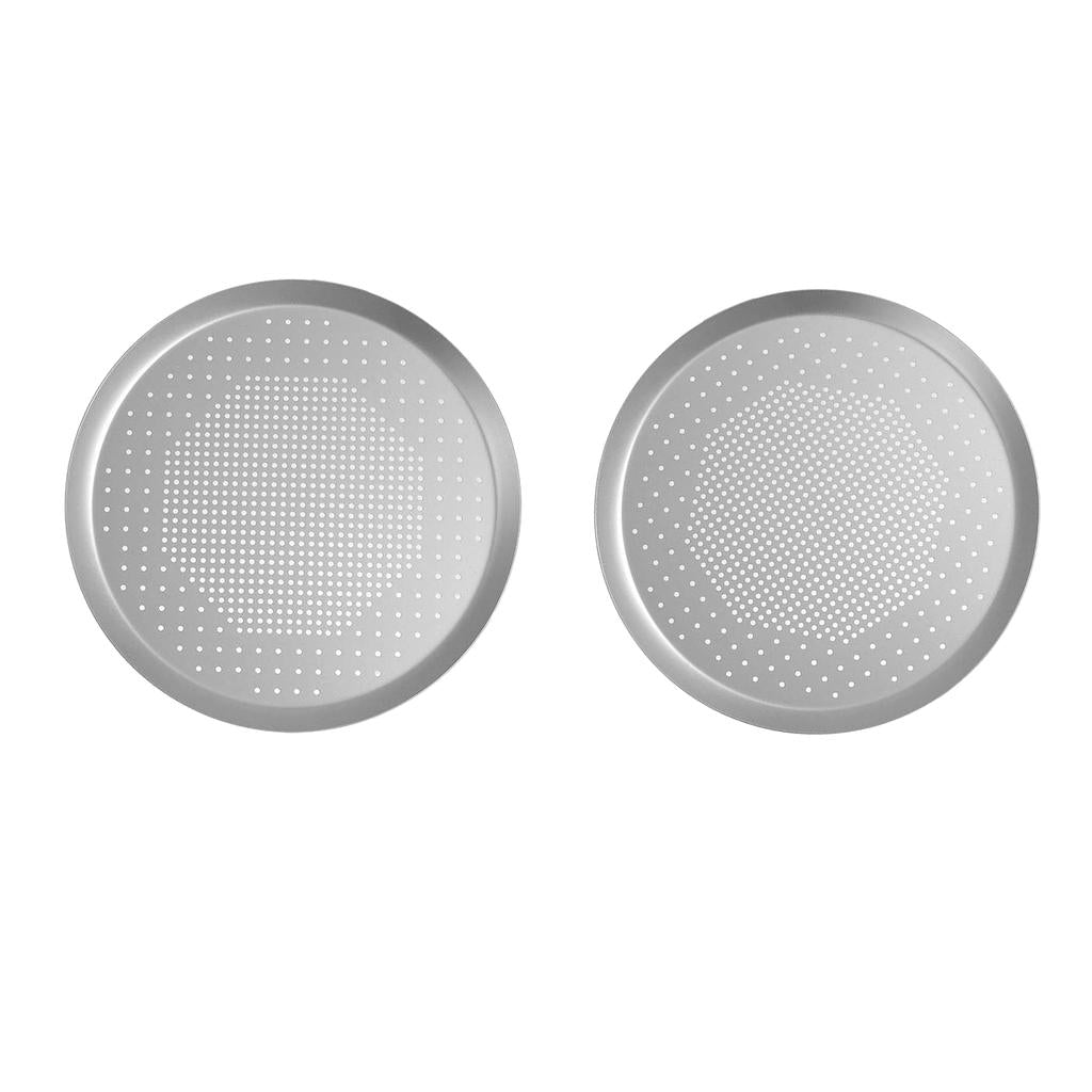 2pcs Anodized Aluminum Alloy Pizza Baking Plate Nonstick Coating 9 inch
