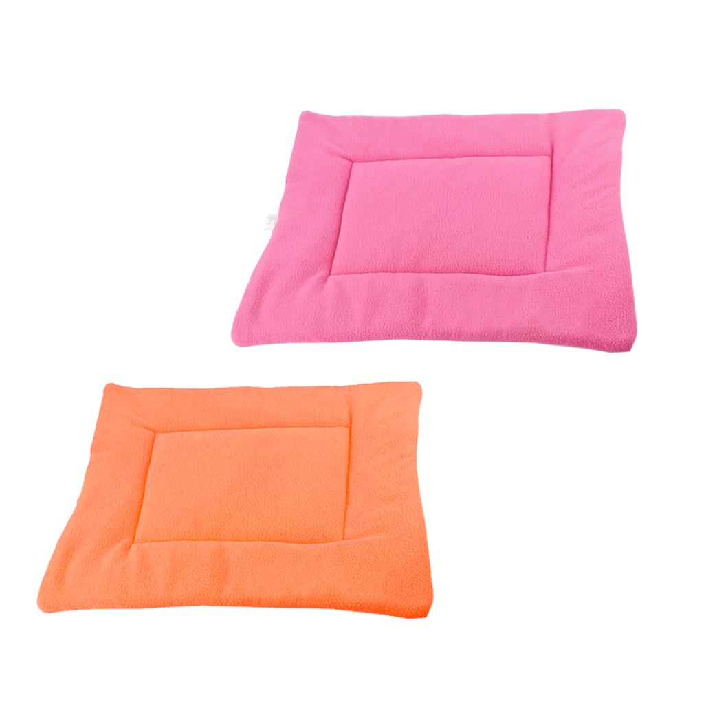 2pcs Pet Dog Cat Sleep Mat Kennel Pad Puppy House Crate Nest Bed Cushion M
