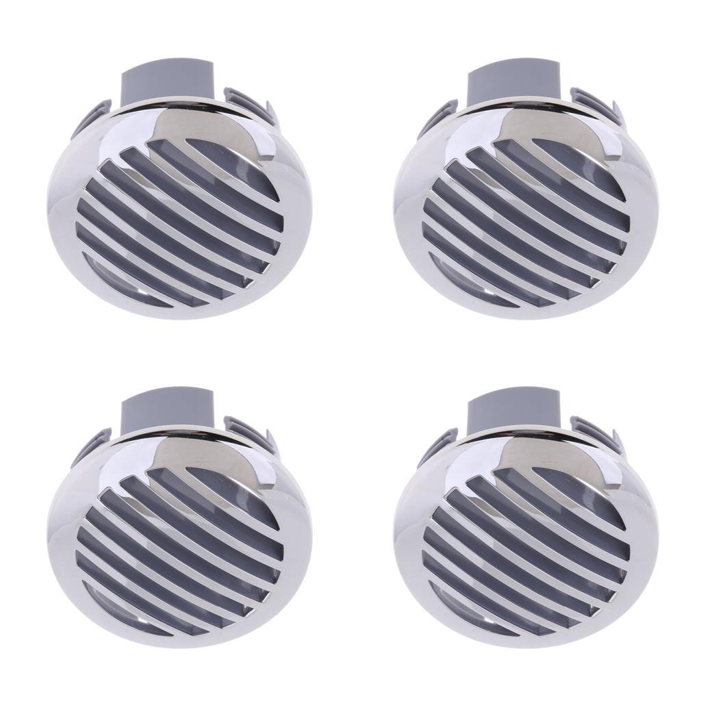 4Pcs RV Boat 3 76mm Stainless Steel Curved Clad Airflow Vent 81932SS-HP"