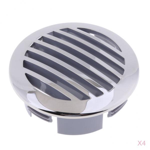4Pcs RV Boat 3 76mm Stainless Steel Curved Clad Airflow Vent 81932SS-HP"
