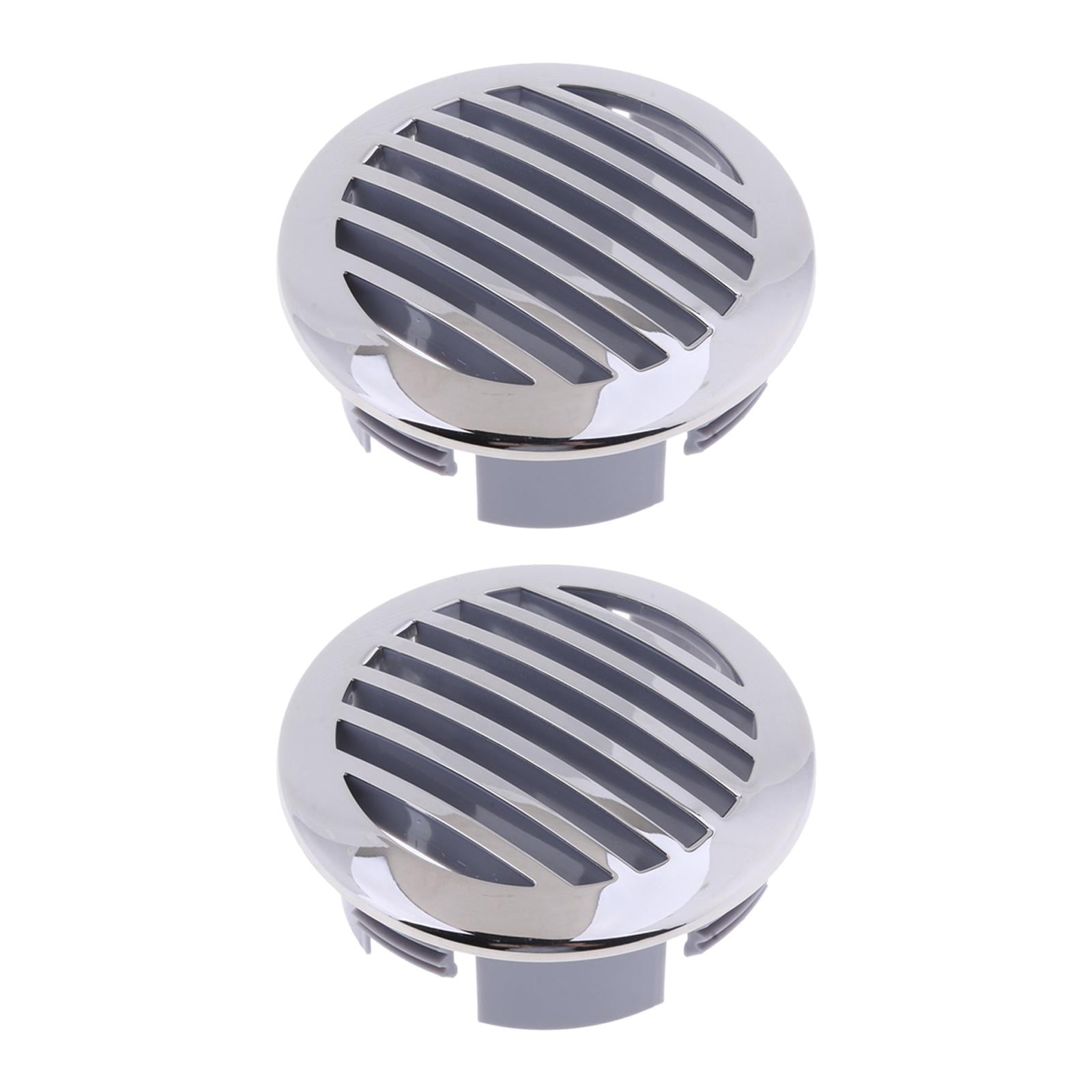2Pcs RV Boat 3 76mm Stainless Steel Curved Clad Airflow Vent 81932SS-HP"