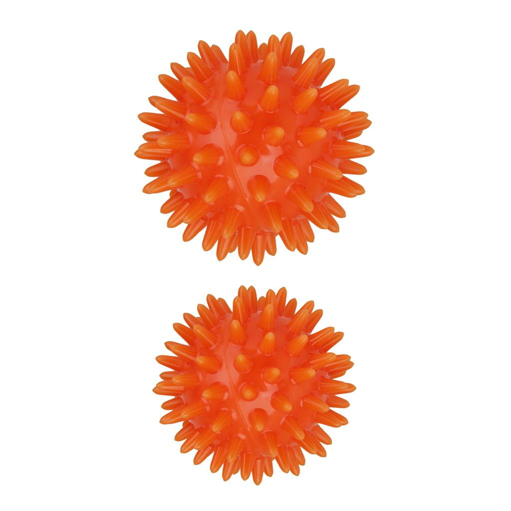 2 Pieces Spikey Deep Tissue Roller Massage Ball Body Stress Relief 8cm+5.5cm