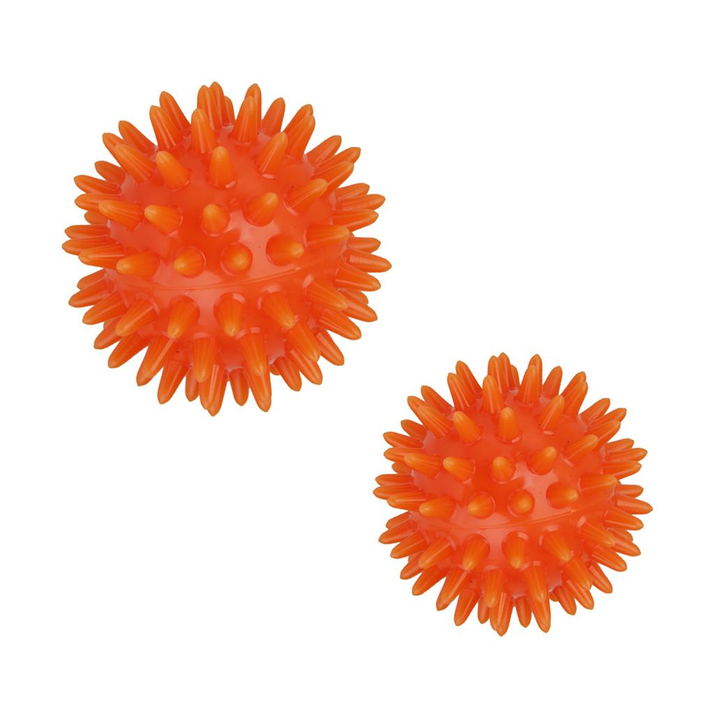 2 Pieces Spikey Deep Tissue Roller Massage Ball Body Stress Relief 8cm+5.5cm
