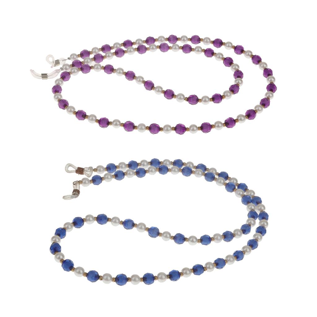 2 Pieces Acrylic Eyeglass Strap Necklace Glasses Sunglass Neck Lanyard Cord