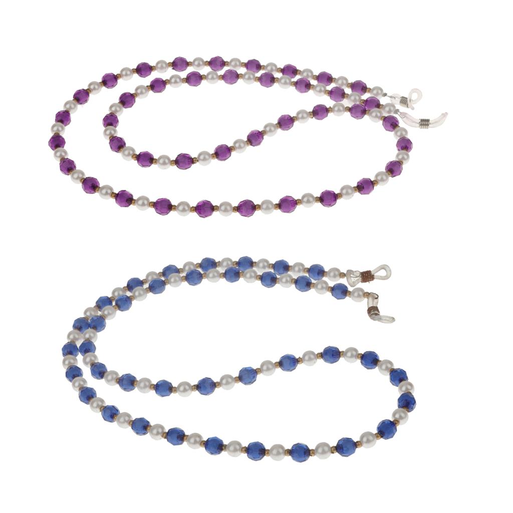 2 Pieces Acrylic Eyeglass Strap Necklace Glasses Sunglass Neck Lanyard Cord