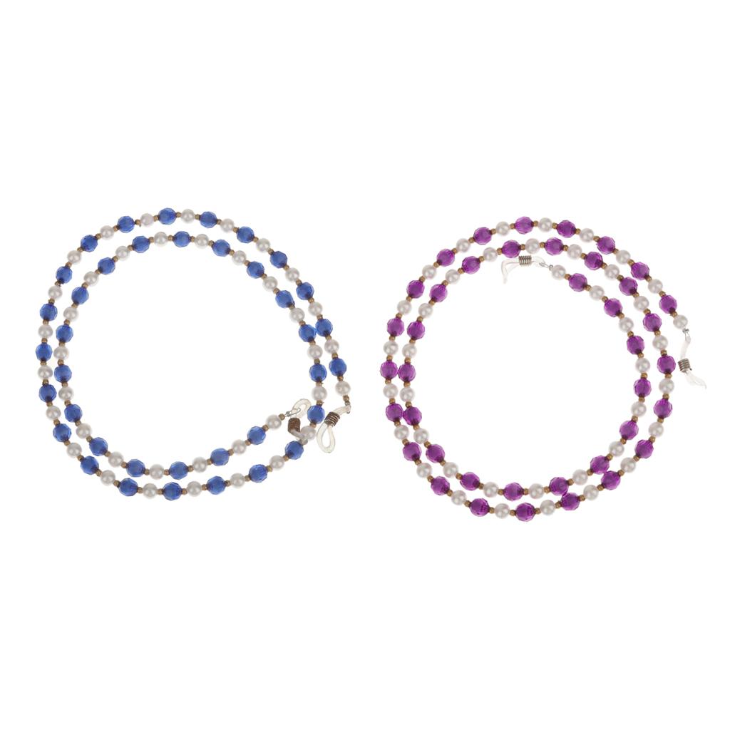 2 Pieces Acrylic Eyeglass Strap Necklace Glasses Sunglass Neck Lanyard Cord