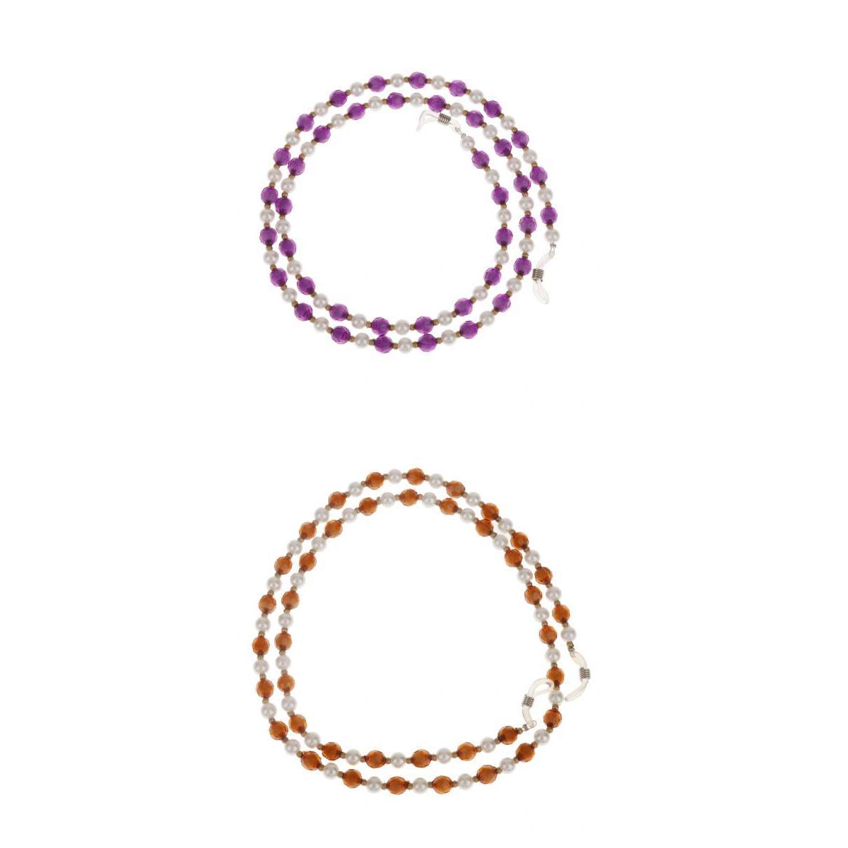 2 Pieces Acrylic Eyeglass Chain Necklace Glasses Sunglass Neck Lanyard Cord