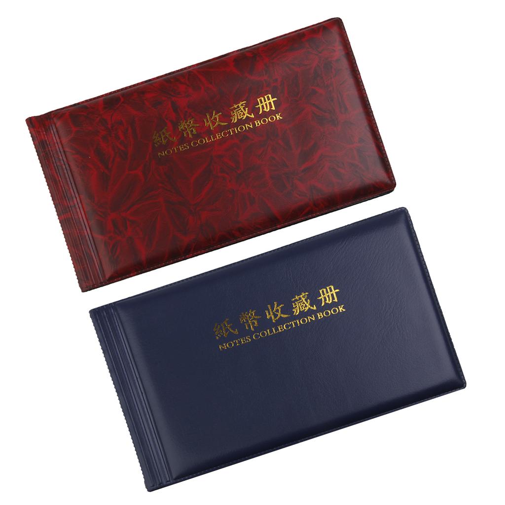 2pcs Banknote Currency Collection Album Paper Money Pocket 30 Pages
