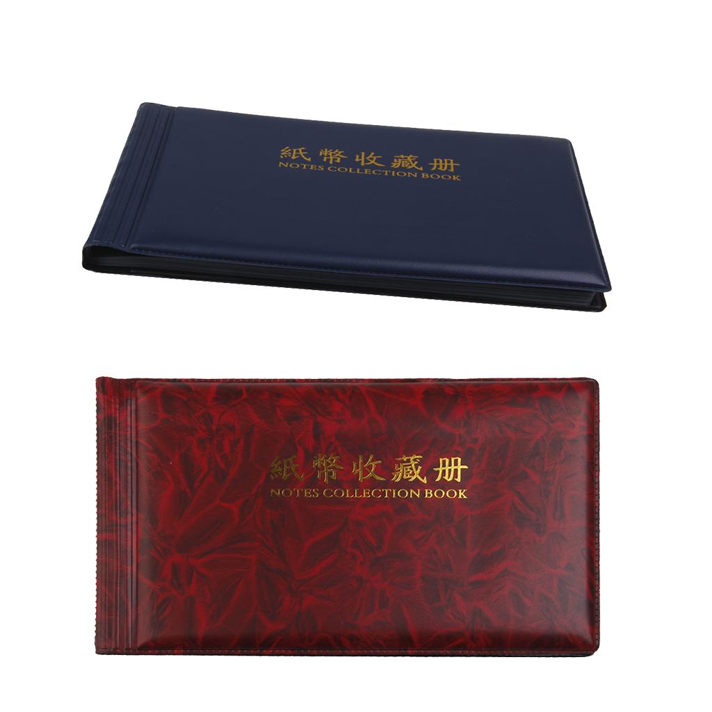 2pcs Banknote Currency Collection Album Paper Money Pocket 30 Pages