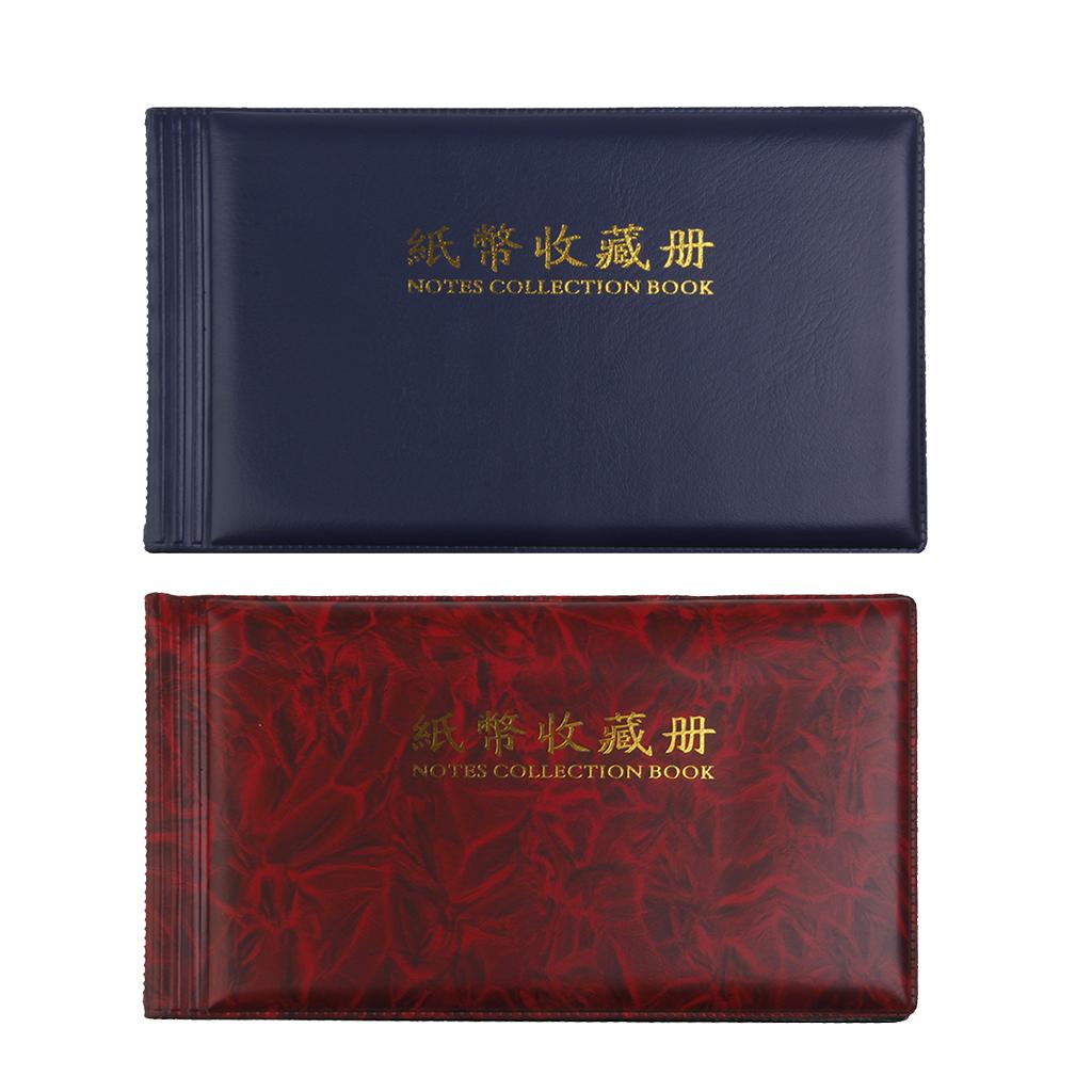 2pcs Banknote Currency Collection Album Paper Money Pocket 30 Pages