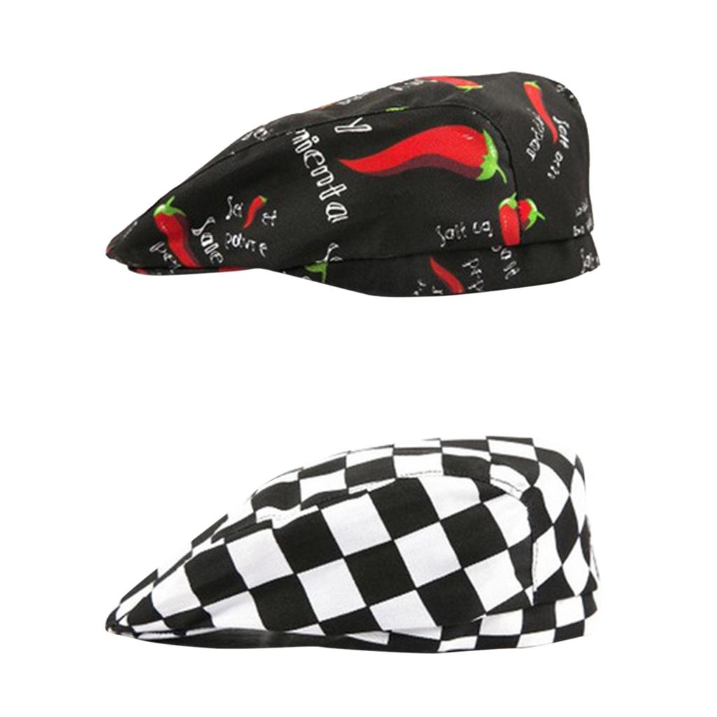 Catering Restaurant Cafe Chef Cook Baker Waiter Beret Hat Skull Cap 2 Pieces