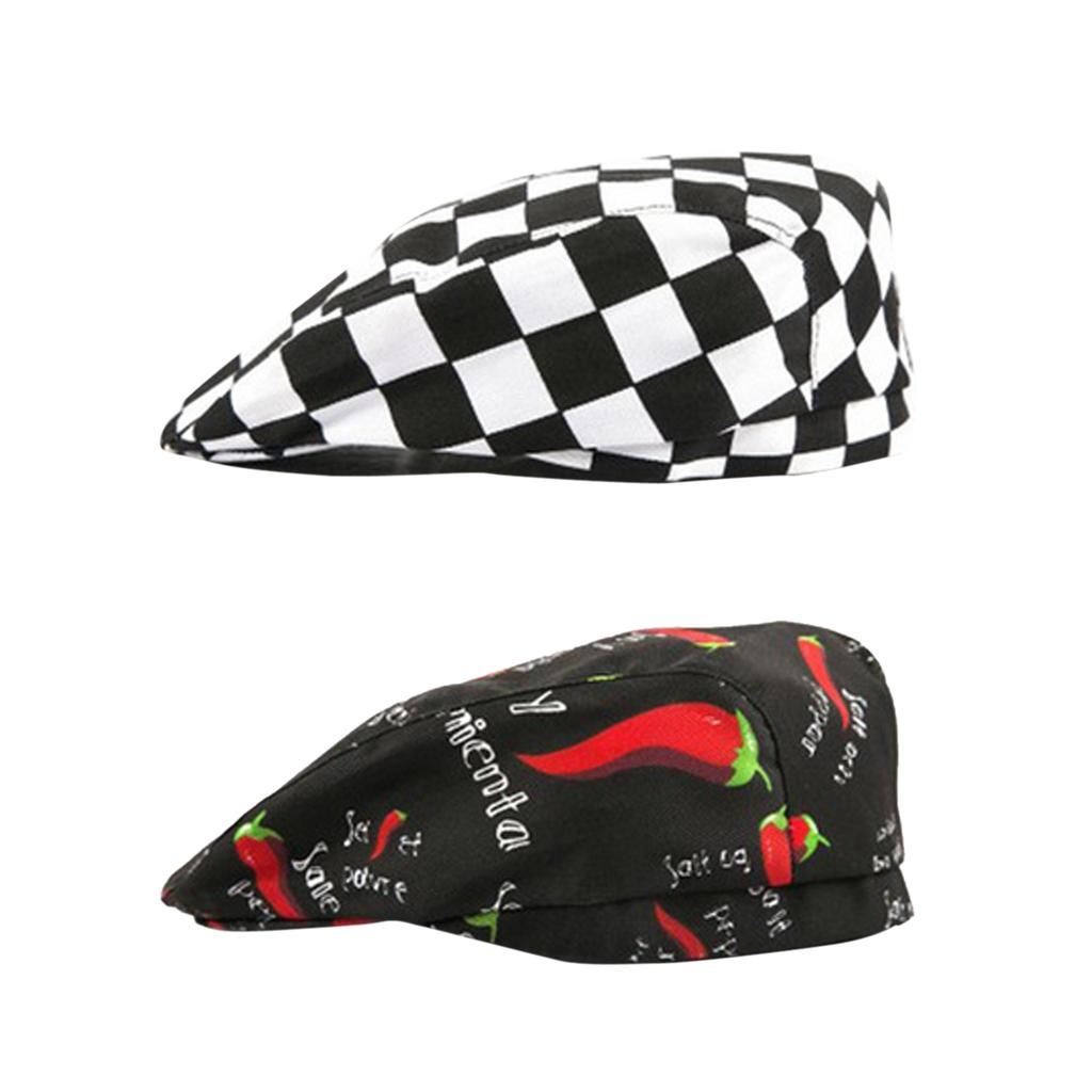 Catering Restaurant Cafe Chef Cook Baker Waiter Beret Hat Skull Cap 2 Pieces