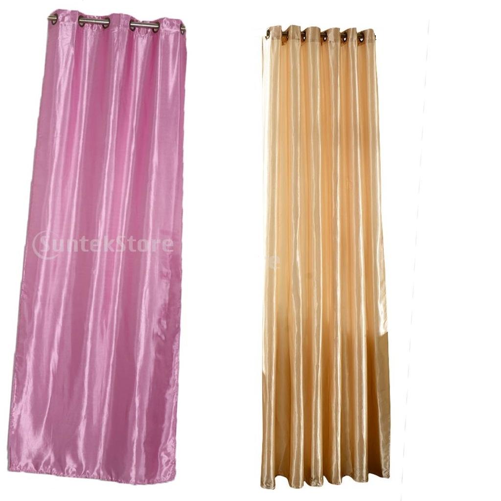 100x250cm Jacquard Window Curtain Bedroom Drape Blind Punch Purple+Coffee