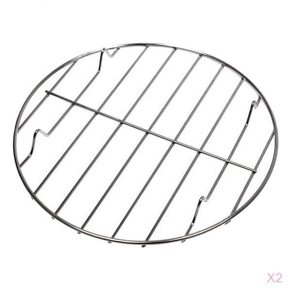 2 pieces Stainless Steel Barbecue Grill Cooking Grates BBQ Replacement Round