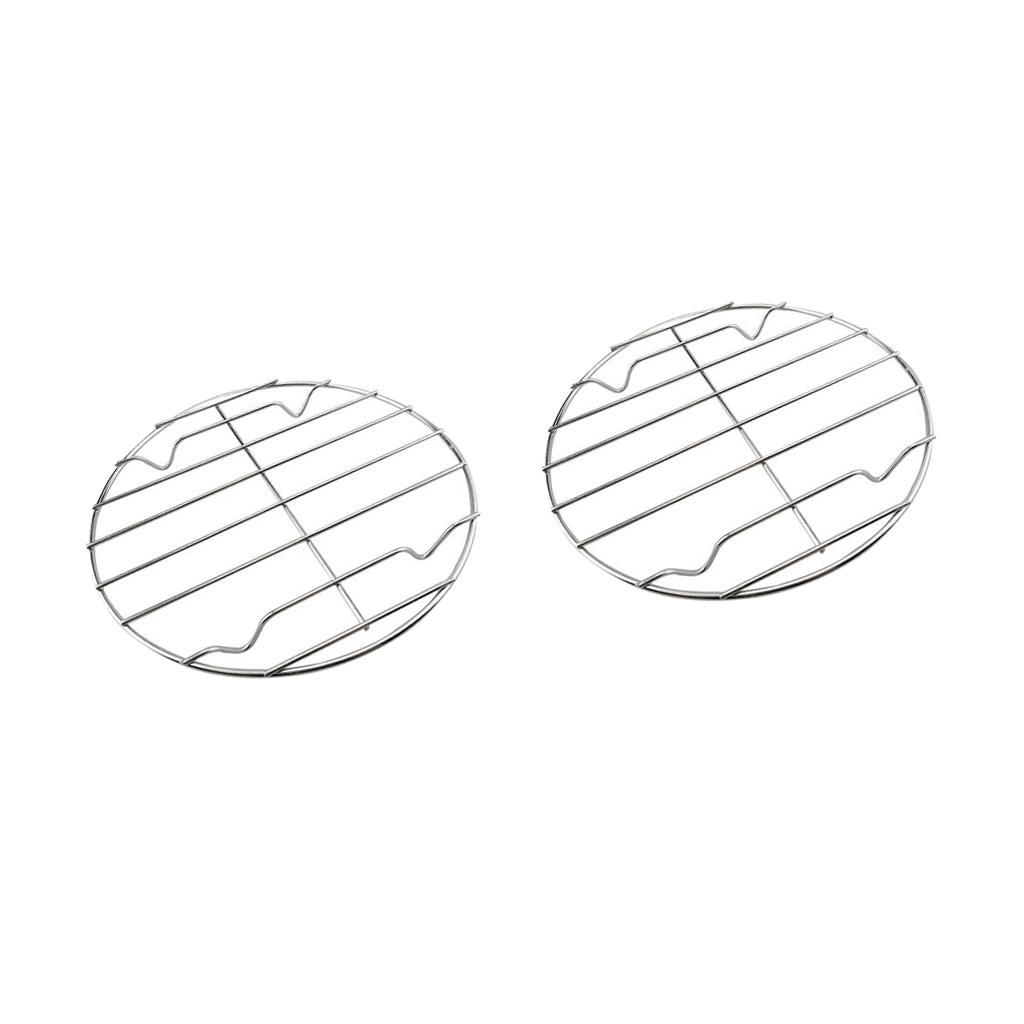 2 pieces Stainless Steel Barbecue Grill Cooking Grates BBQ Replacement Round