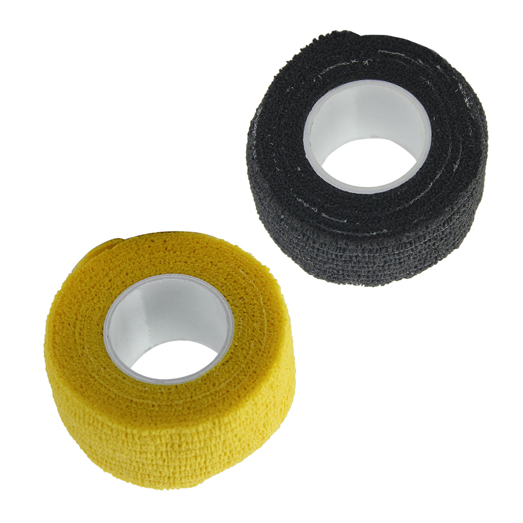 2 Pieces First Aid Ankle Finger Self Adhesive Bandage Gauze Tape Roll 1 inch