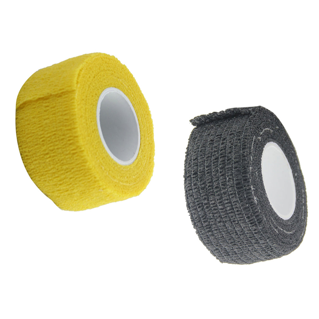 2 Pieces First Aid Ankle Finger Self Adhesive Bandage Gauze Tape Roll 1 inch