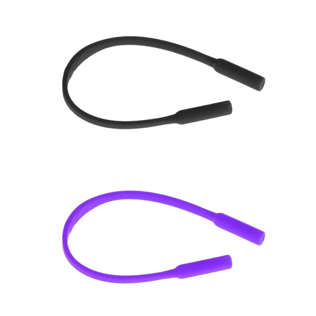 2 Pieces Kids Silicone Gel Eyeglasses Sunglasses Holder Glasses Strap Cords