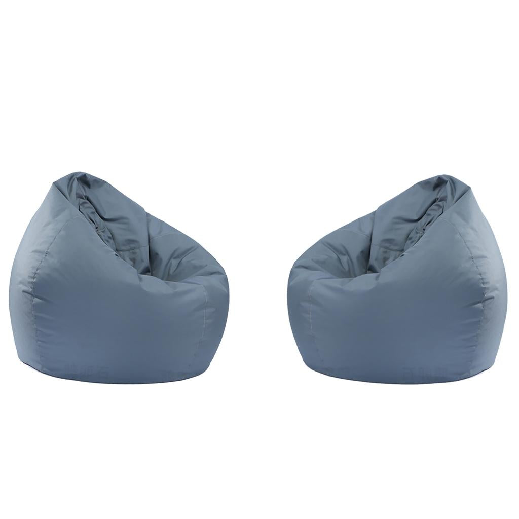 2 Pieces Waterproof Stuffed Animal Storage Bean Bag Cover Gray