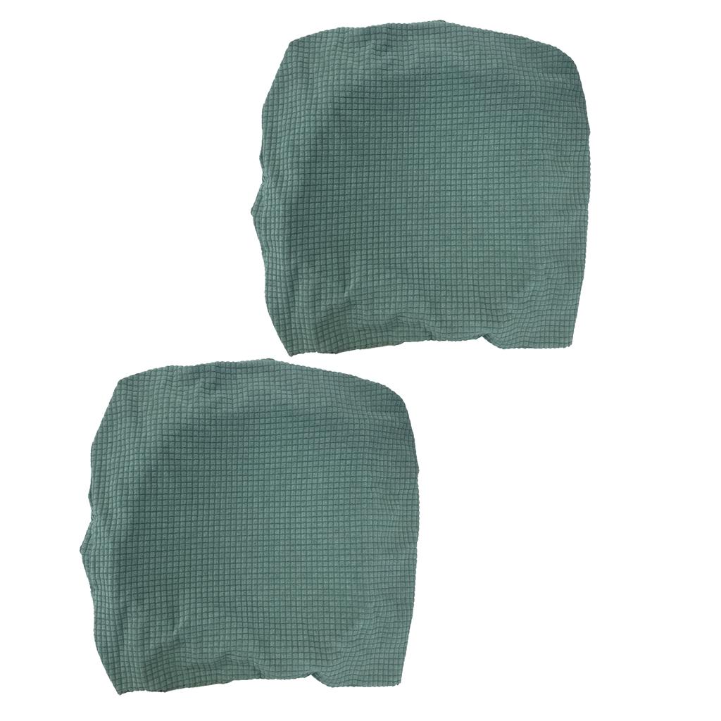 2Pcs Waterproof Stretch Dining Chair Cover Wedding Banquet Party Green