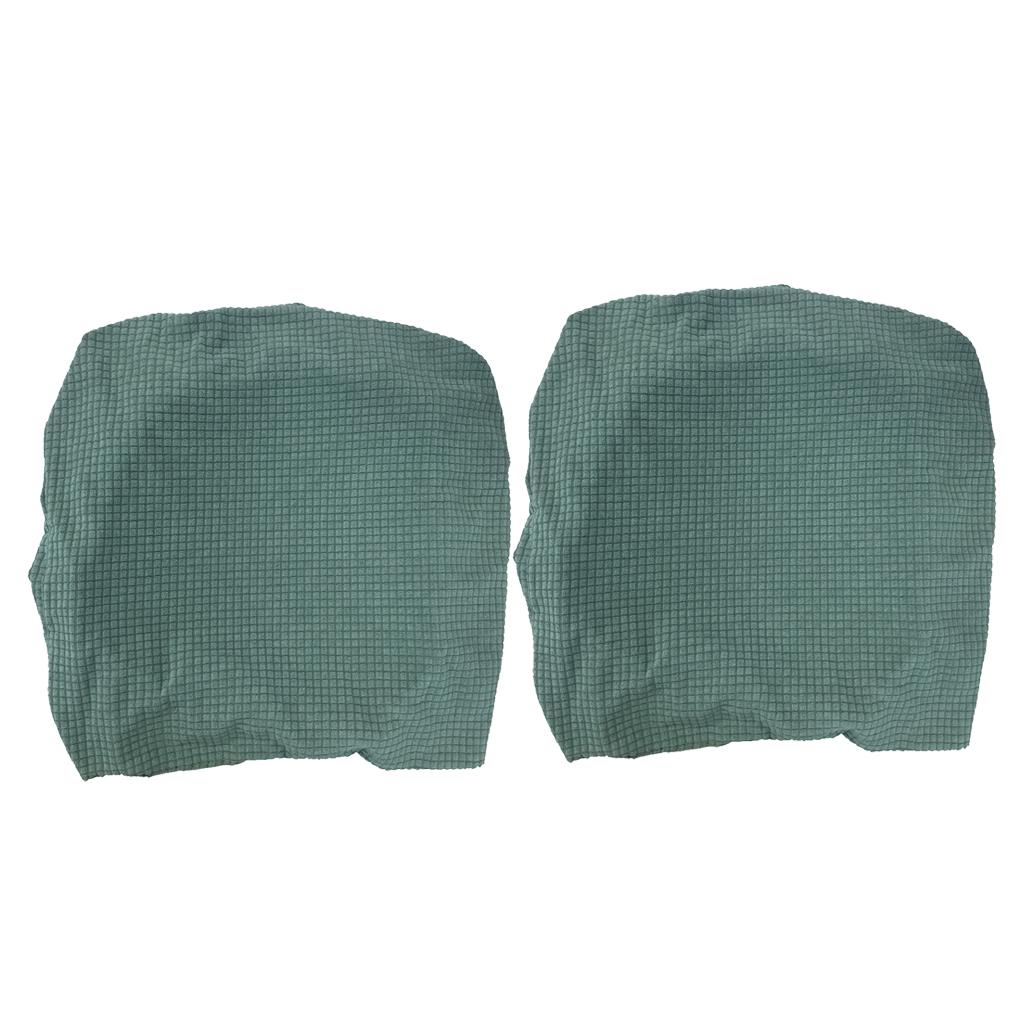 2Pcs Waterproof Stretch Dining Chair Cover Wedding Banquet Party Green