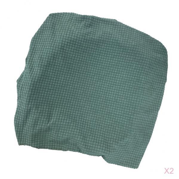 2Pcs Waterproof Stretch Dining Chair Cover Wedding Banquet Party Green