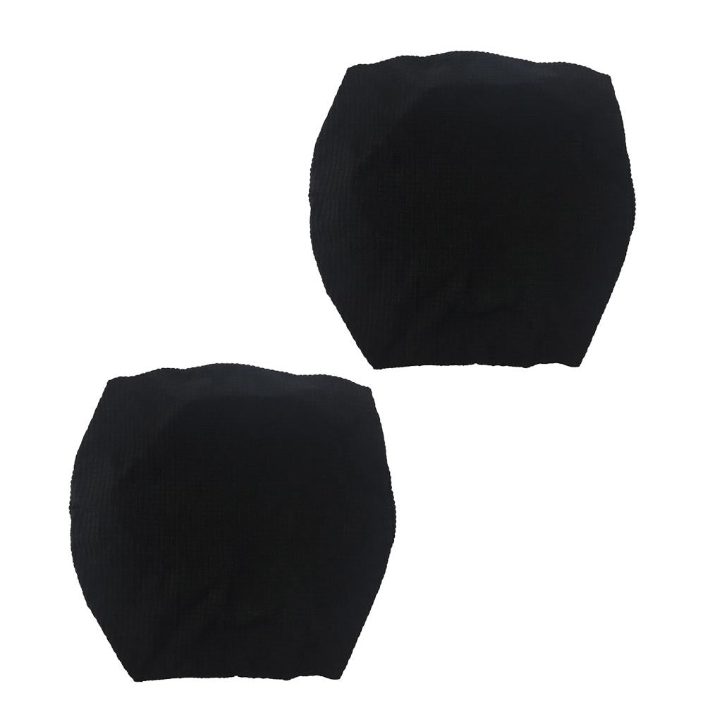 2Pcs Waterproof Stretch Dining Chair Cover Wedding Banquet Party Black