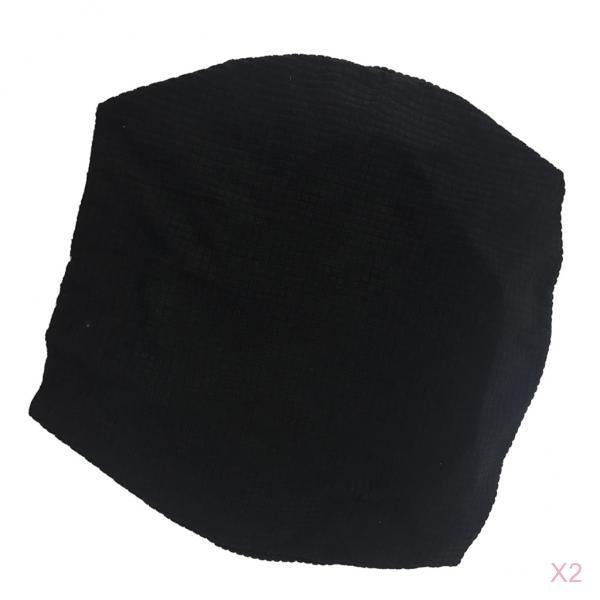 2Pcs Waterproof Stretch Dining Chair Cover Wedding Banquet Party Black