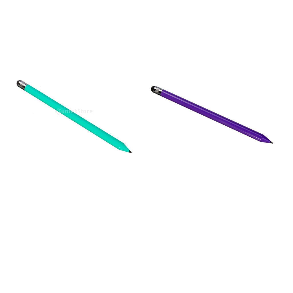 Capacitive Pencil Pen Stylus for iPhone iPad Tablet Phone Light Blue+Purple
