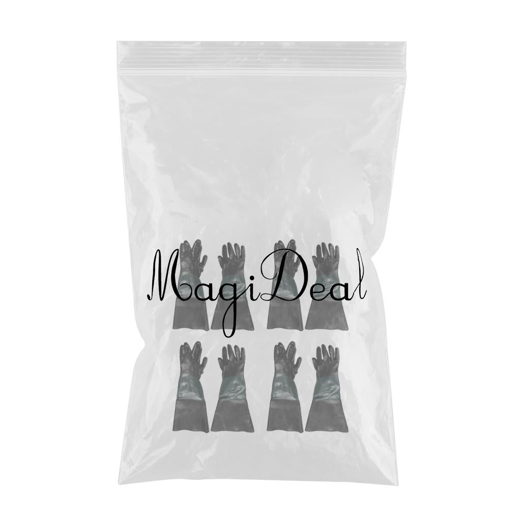 4 Pairs of 60cm Replacement Labour Protection Gloves For Sand Blasting