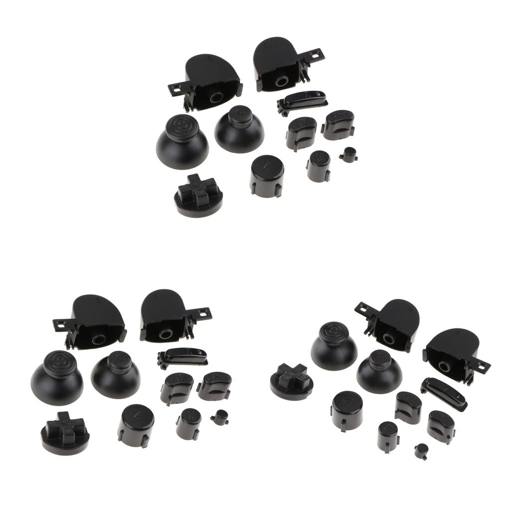 3 Sets Replacement Handle Button Keys Caps Set for Nintendo NGC Controller