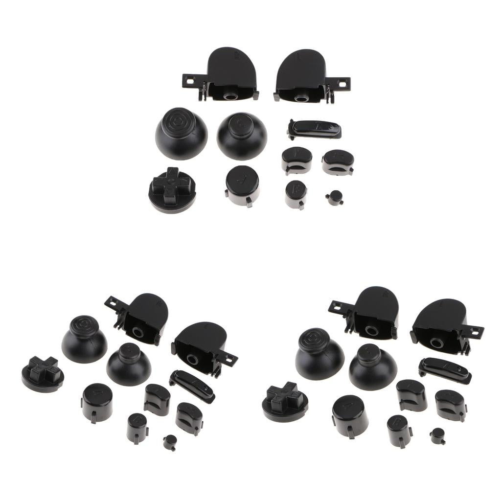3 Sets Replacement Handle Button Keys Caps Set for Nintendo NGC Controller