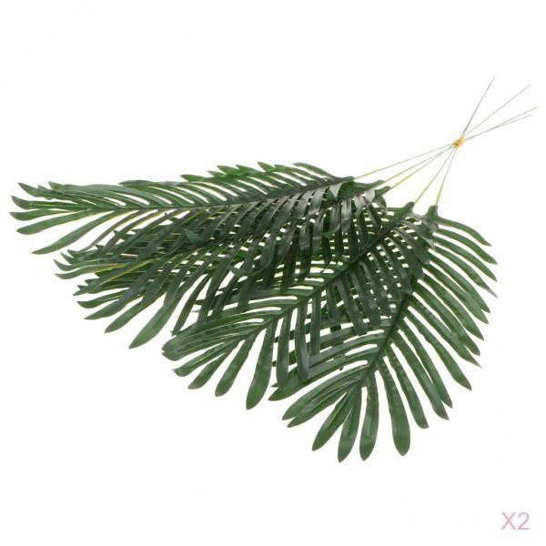 10-Pieces Large Artificial Leaf Faux Foliage Leaves DIY Decor Palm Leaf