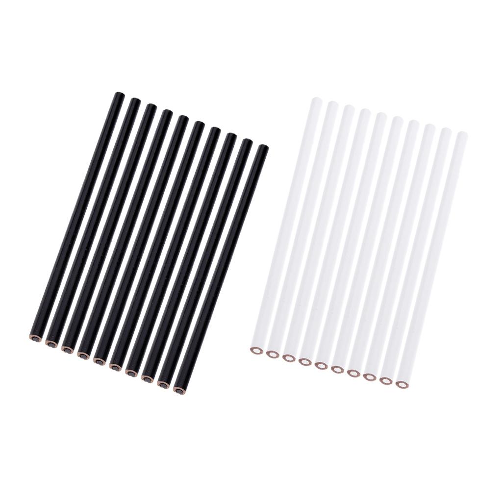 20Pcs White Black China Marker Wax Pencil Non Toxic Glass Metal Wood Fabric