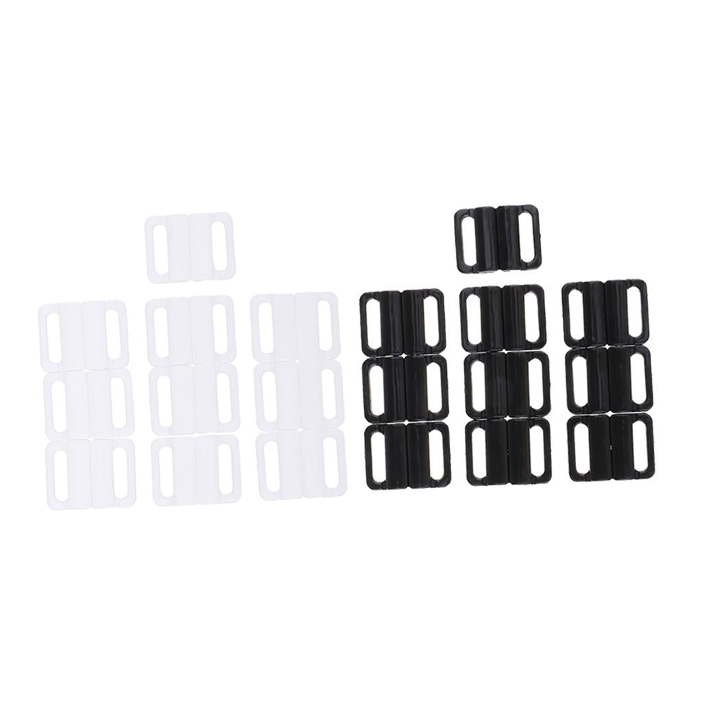 20 Sets Plastic Bikini Bra Clips Hook Swimwear Clicker Bikini Accessory 14mm